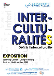 Affiche exposition "InterculturalitéS : définir l'interculturalité"